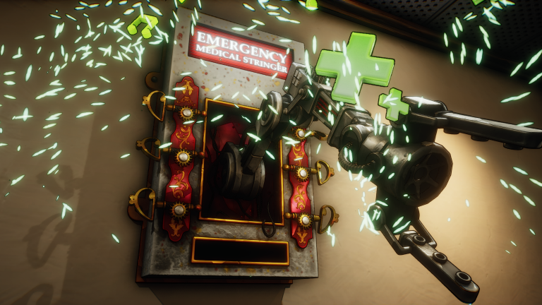 Don't Fret screenshot – the EMS machine puzzle